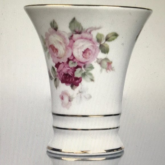 SCHUMANN ARZBERG Small Trumpet Vase Antique Rose - Germany - Picture 1 of 11
